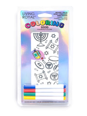Hanukkah Coloring Socks