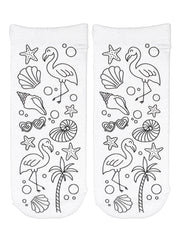 Beach Fun Coloring Socks