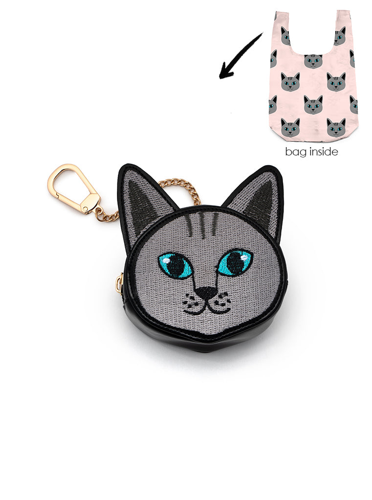 Cat 2 in 1 Bag Charm + Shopper Bag