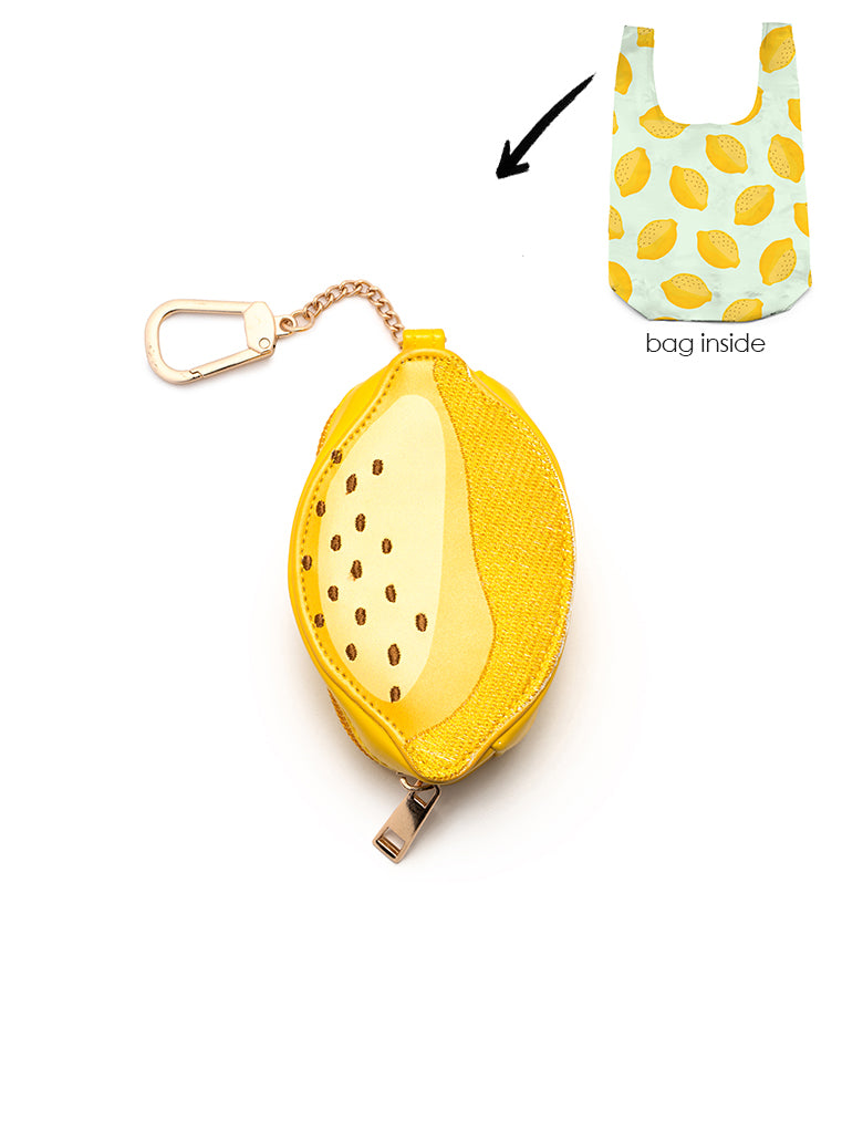 Lemon 2 in 1 Bag Charm + Shopper Bag – Living Royal