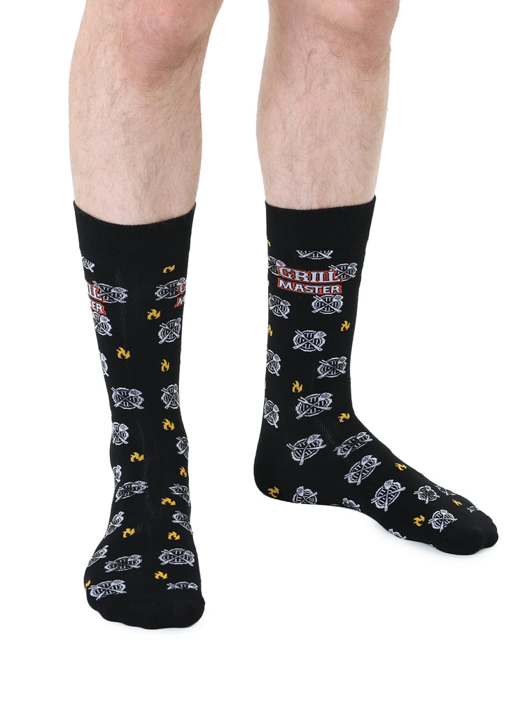 Grill Master Mens Bamboo Crew Socks