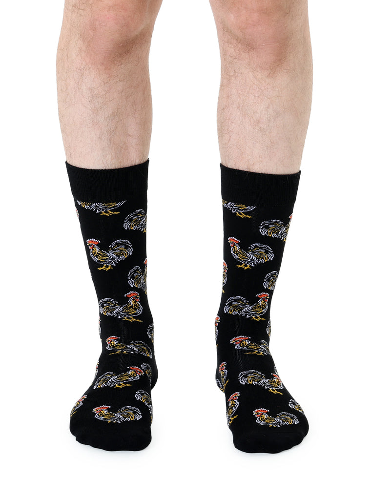 Rooster Mens Bamboo Crew Socks