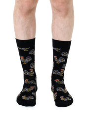 Rooster Mens Bamboo Crew Socks
