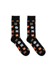 Cat Mens Bamboo Crew Socks