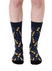 Beer Mens Bamboo Crew Socks