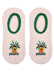 Fuzzy Plants Slipper Socks