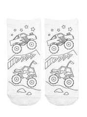 Monster Truck Coloring Socks