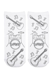 Music Coloring Socks