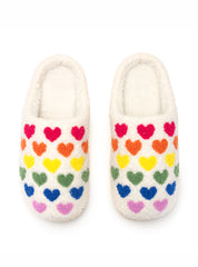 Rainbow Heart Slippers