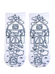 Farm Coloring Sock