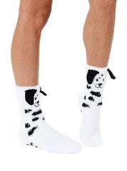 Fuzzy Dalmatian Crew Socks
