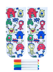 Monster Bash Coloring Socks