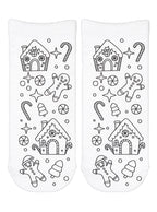 Gingerbread House Coloring Socks