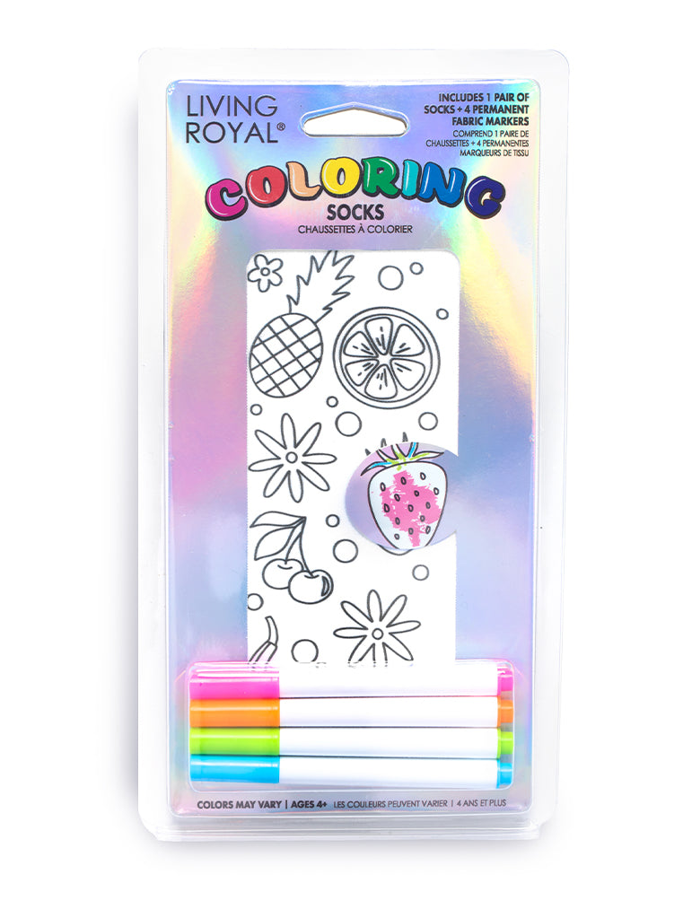 Fruits Coloring Socks