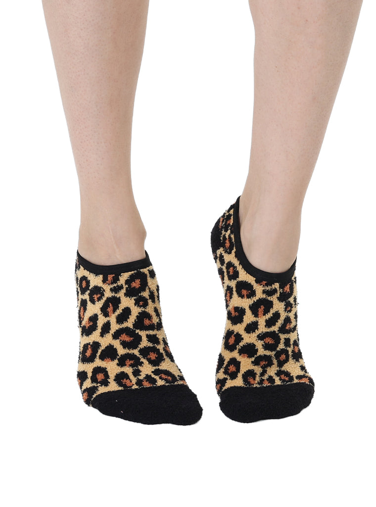 Animal Print Fuzzy Slipper Sock