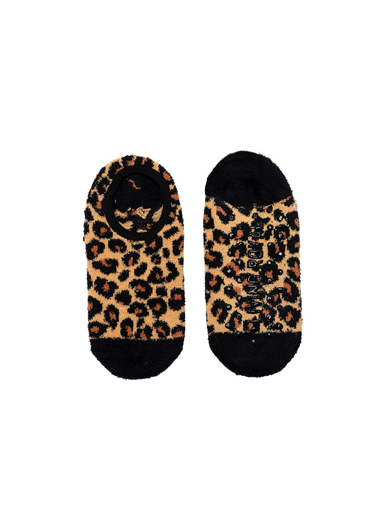 Animal Print Fuzzy Slipper Sock