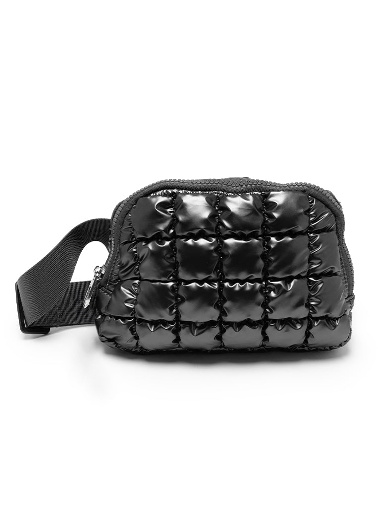 Black Puffer Belt Bag