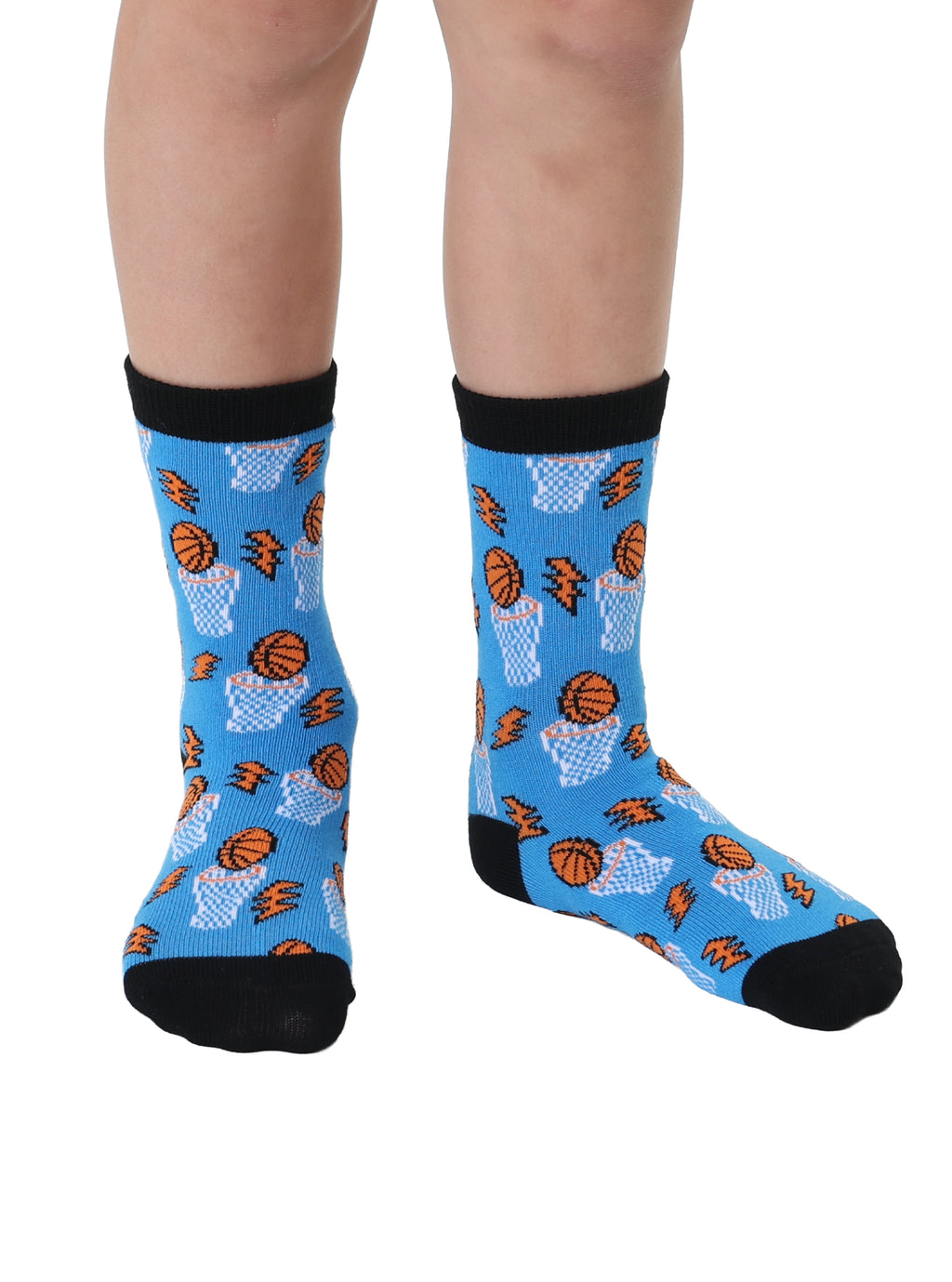Basketball Kids Bamboo Crew Socks