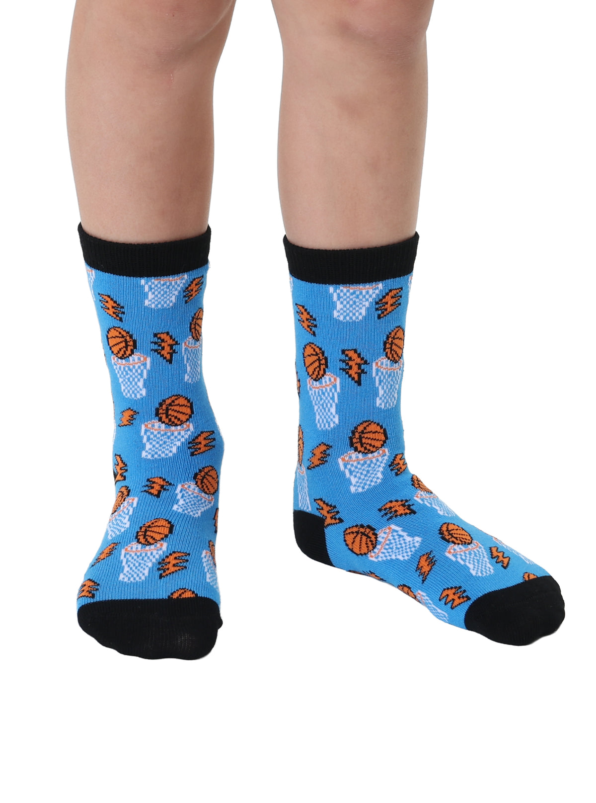 Basketball Kids Bamboo Crew Socks