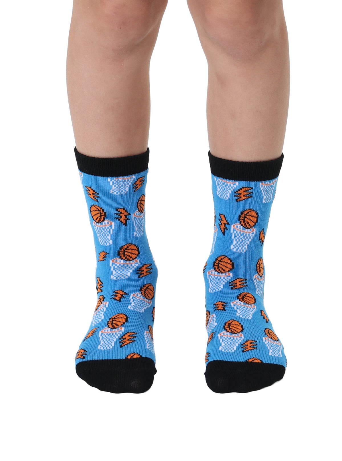 Basketball Kids Bamboo Crew Socks