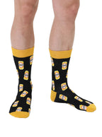 Beer Can Mens Bamboo Crew Socks