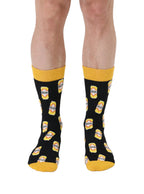 Beer Can Mens Bamboo Crew Socks