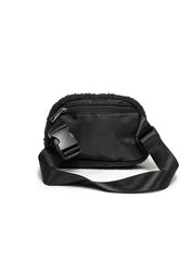 Black Checker Belt Bag