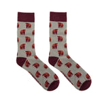 Brown Bear Mens Bamboo Crew Socks