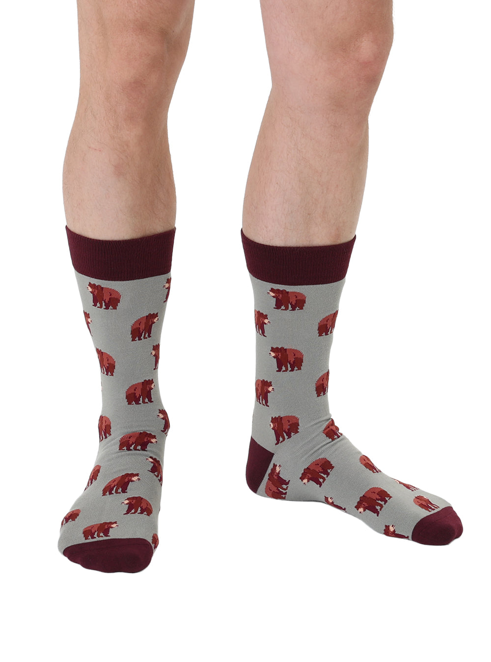 Brown Bear Mens Bamboo Crew Socks