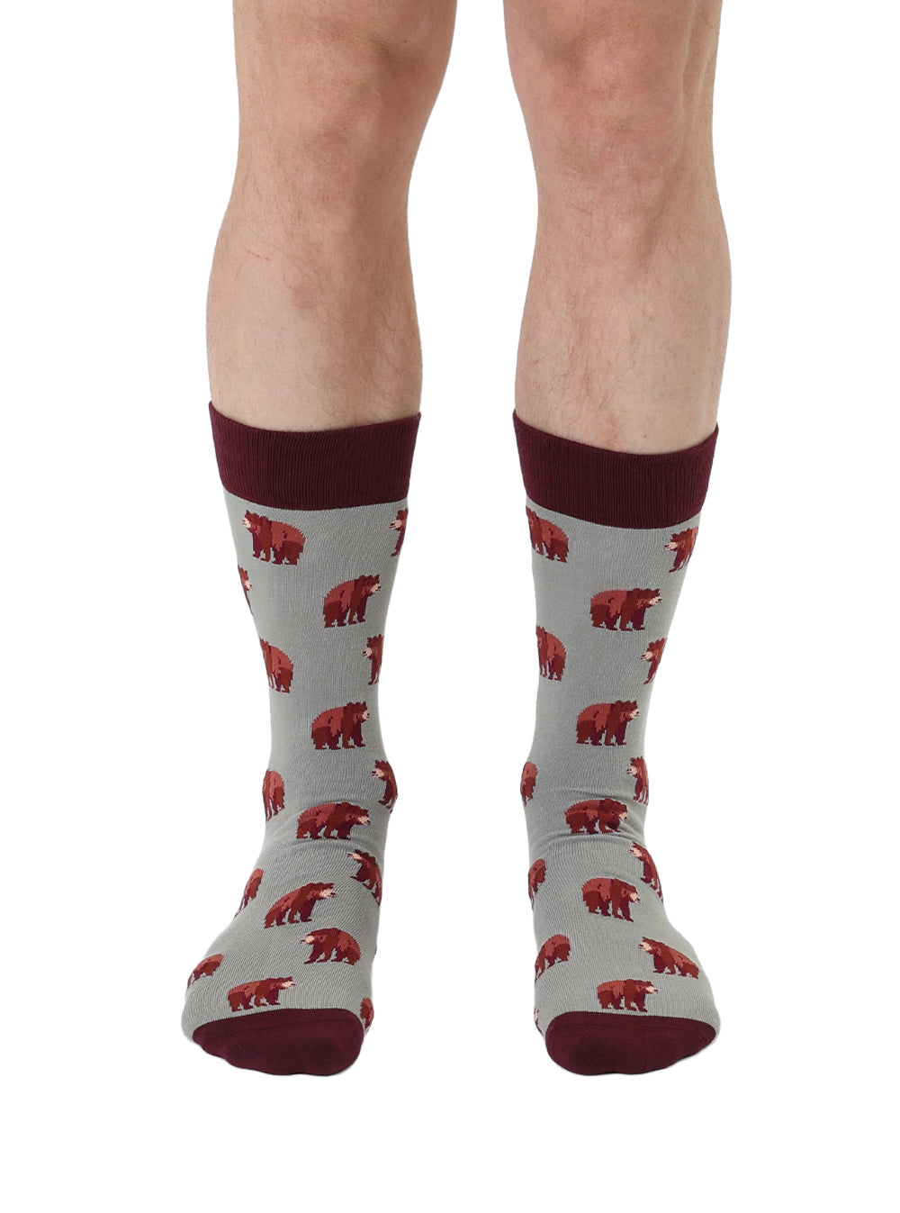 Brown Bear Mens Bamboo Crew Socks