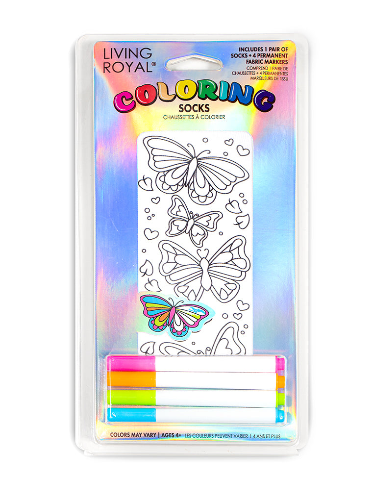 Butterfly Coloring Sock