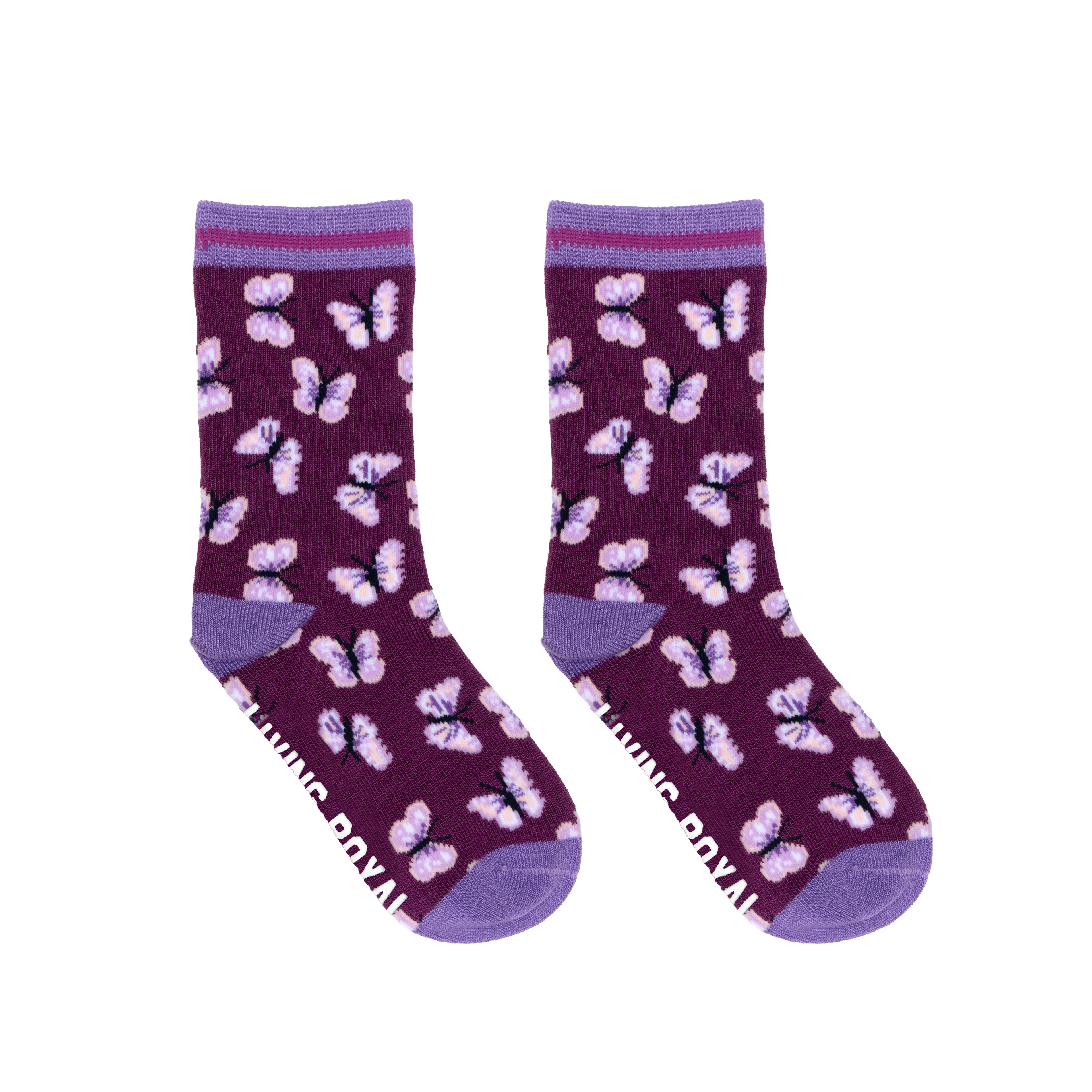 Butterfly Kids Bamboo Crew Socks