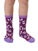 Butterfly Kids Bamboo Crew Socks