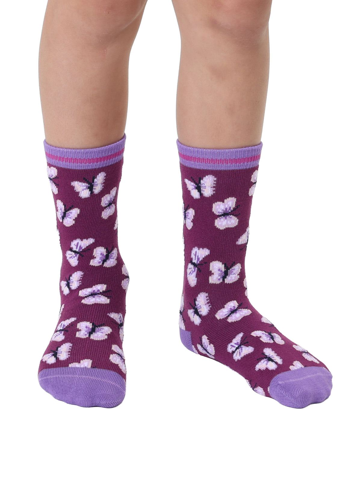 Butterfly Kids Bamboo Crew Socks
