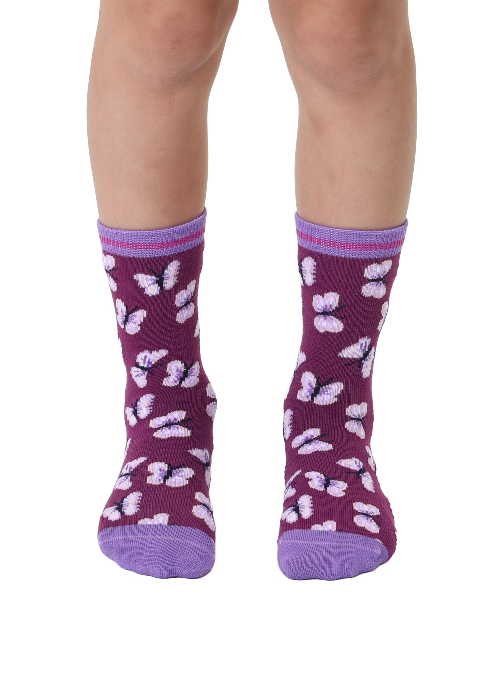 Butterfly Kids Bamboo Crew Socks