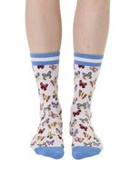 Butterfly Women's Bamboo Crew Socks