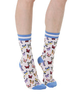Butterfly Women's Bamboo Crew Socks