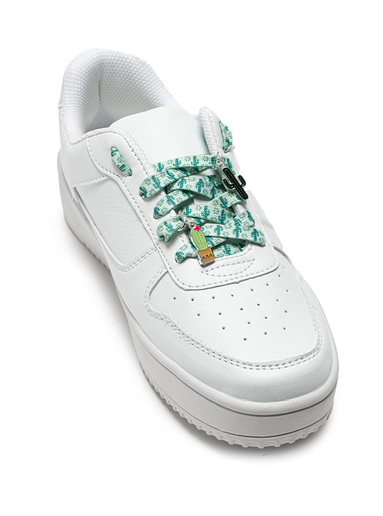 Cactus Shoe Laces and Charm Set