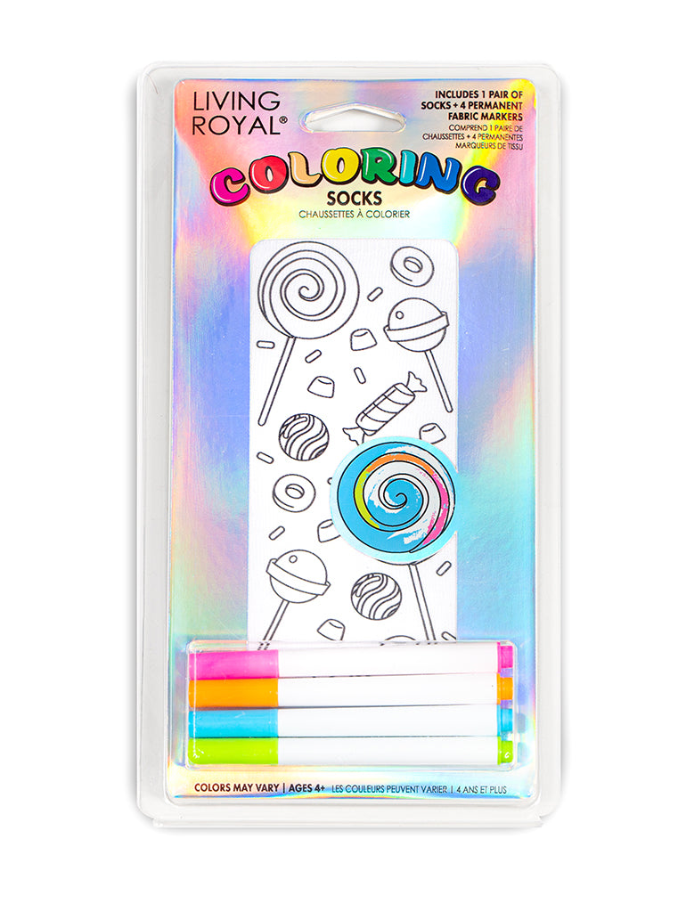Candy Explosion Coloring Sock