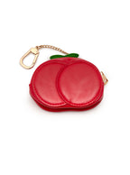 2-in-1 bag charm featuring a cherry-shaped design, displayed on a white background.