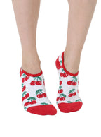 Cherry Fuzzy Slipper Sock