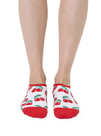 Cherry Fuzzy Slipper Sock