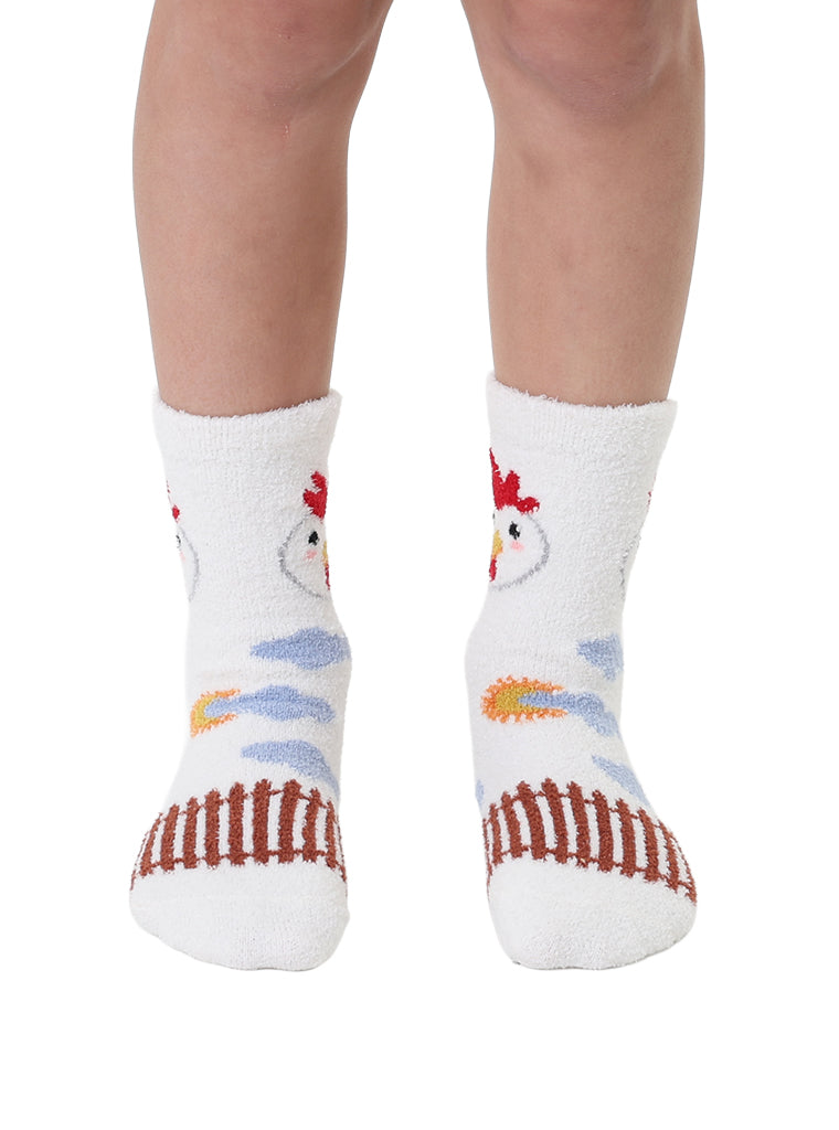 Chicken Kids Fuzzy Socks