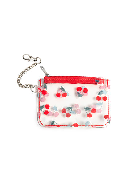 Clear Cherry Key Chain Pouch