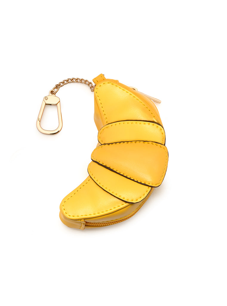 2-in-1 bag charm featuring Croissant shape displayed on a white background.
