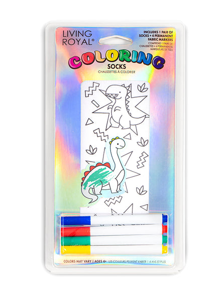 Dino Daze Coloring Sock