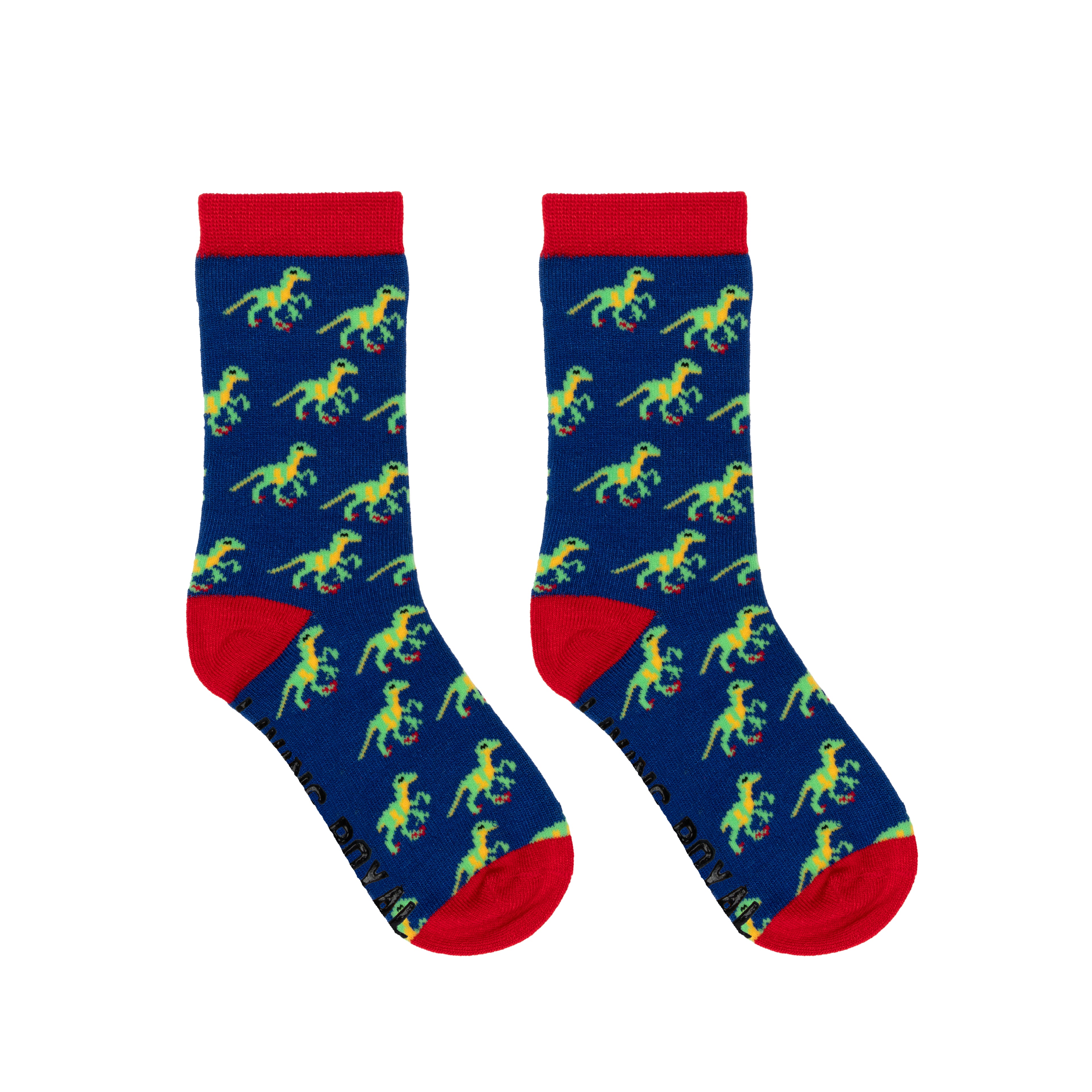 Dino Kids Bamboo Crew Socks