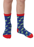 Dino Kids Bamboo Crew Socks