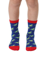 Dino Kids Bamboo Crew Socks