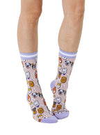 Dog Womens Bamboo Crew Socks